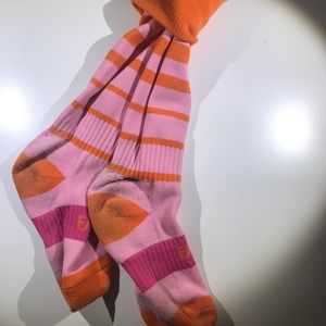 Pink and Orange Knee-High FACTOR socks!